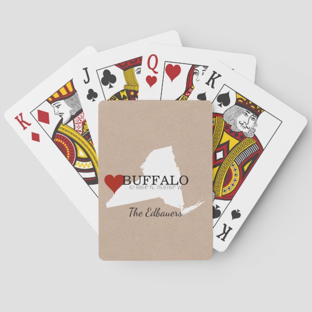 New York Custom GPS Coordinate Playing Cards (Back)