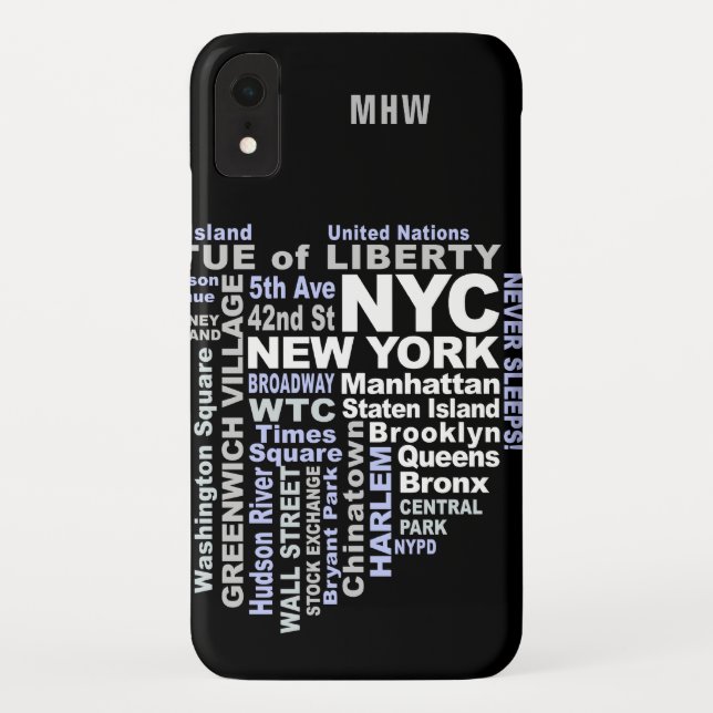 New York custom monogram phone cases (Back)