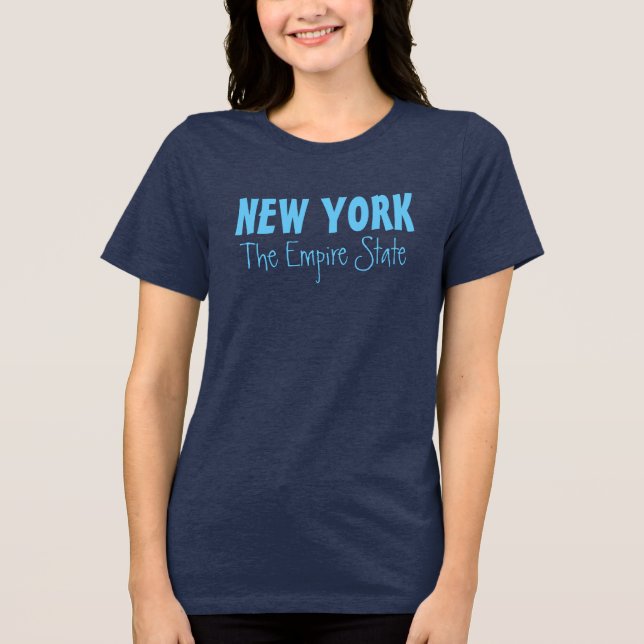 NEW YORK custom text clothing Tri-Blend Shirt (Front)