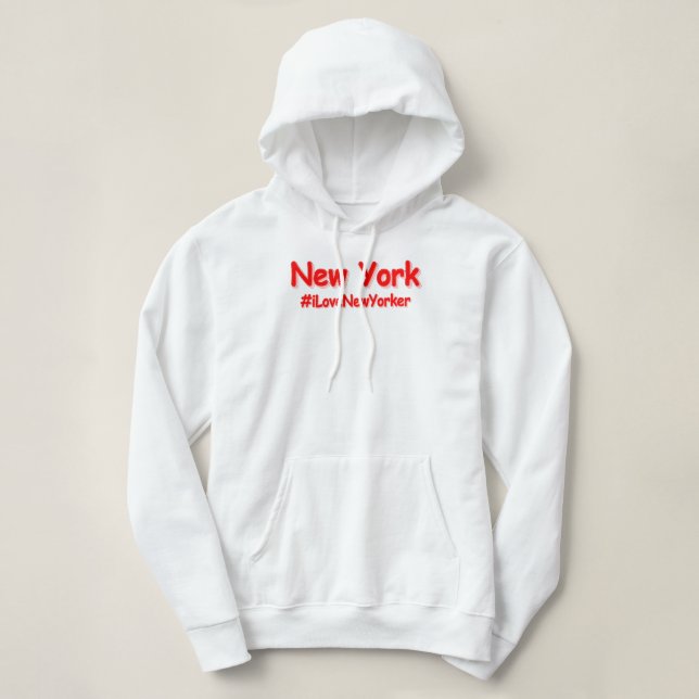 "New York" Cute Design. Buy Now Hoodie (Design Front)