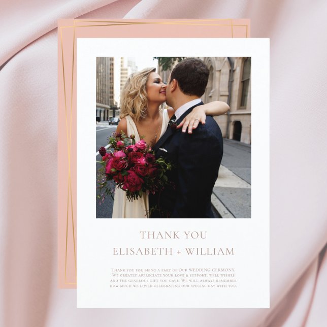 New York Destination Wedding Photo Thank You Card (Creator Uploaded)
