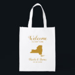 New York Destination Wedding Welcome Bag Tote<br><div class="desc">Wedding weekend welcome gift bag for out of town guests to your wedding,  featuring image of New York,  with heart you may place at the precise location. Fill tote with your favourite goodies.</div>