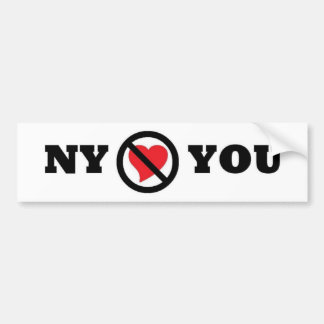 New York Doesn't Love You Bumper Sticker