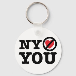 new york doesn't love you i love ny parody key ring