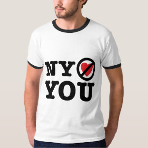 new york doesn't love you i love ny parody T-Shirt