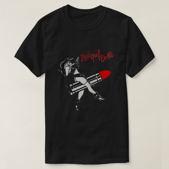New York Doll's (Red) Lipstick & Cow Girl T-Shirt (Design Front)