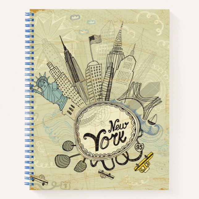 New York Doodle Poster Notebook (Front)
