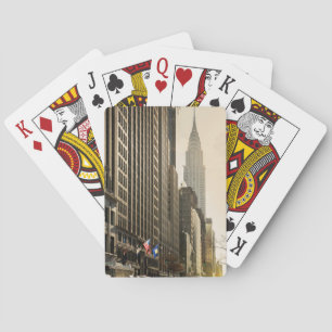 New York, E 42 St and Chrysler Building Playing Cards