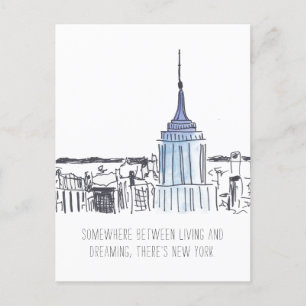New York Empire State Building Postcard