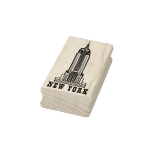 New York Empire State Building Rubber Stamp