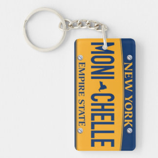 New York Empire State License Plate Art Custom Key Ring