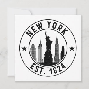 New York Est. 1624 New York City Lover Nyc Invitation