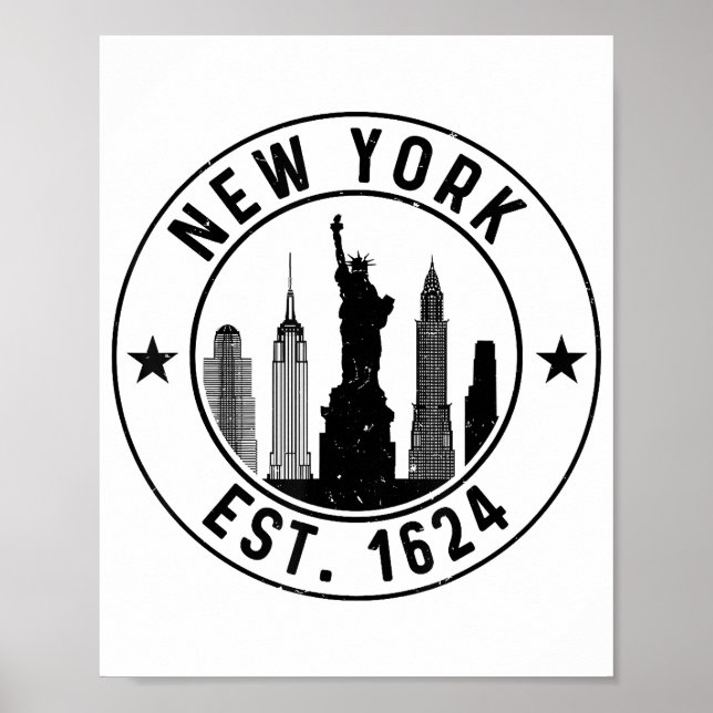 New York Est. 1624 New York City Lover Nyc  Poster (Front)