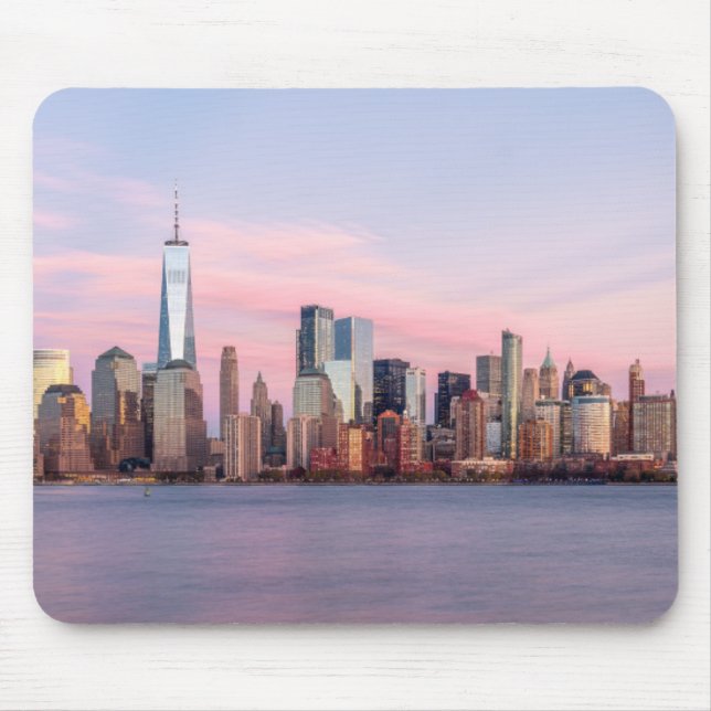 New York Evening Skyline Mouse Pad (Front)