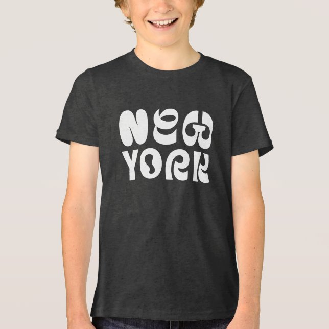 New York fancy logo design Tri-Blend Shirt (Front)