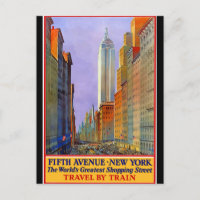 New York, Fifth Avenue, Vintage Poster,