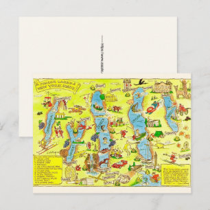 New York Finger Lakes Funny Postcard