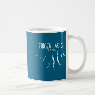 New York Finger Lakes Map Design _1 Coffee Mug