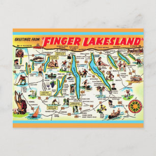 New York Finger Lakes Postcard