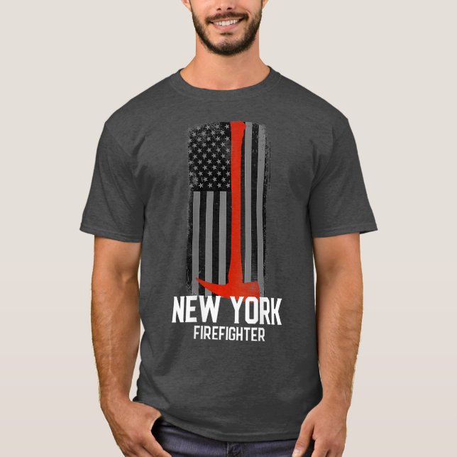 New York Fire Police Department  Firefighters T-Shirt (Front)