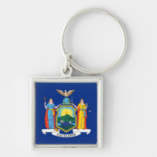 New York Flag Keychain
