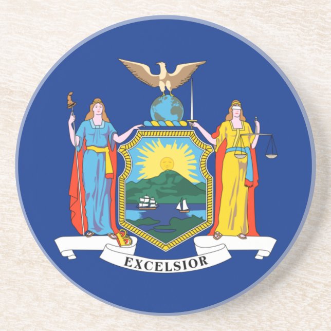New York Flag, The Empire State, American Colonies Coaster (Front)