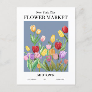 New York Flower Market, Midtown Postcard