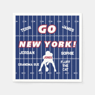 New York Football Family Paper Napkin