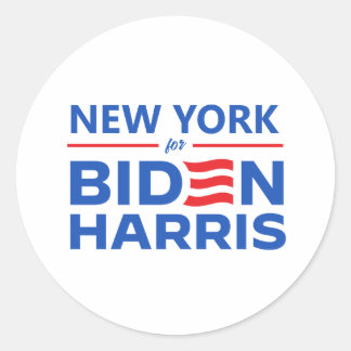 New York for Biden Harris Classic Round Sticker