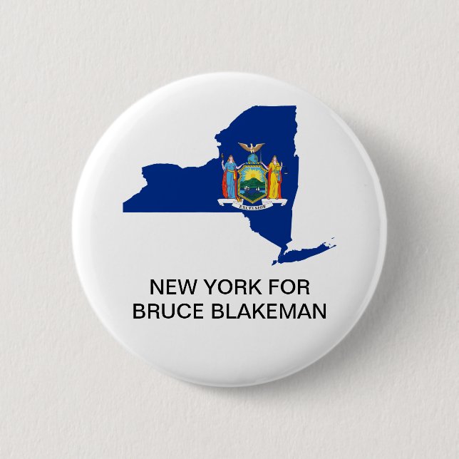 NEW YORK FOR BRUCE BLAKEMAN GOVERNOR BUTTON (Front)