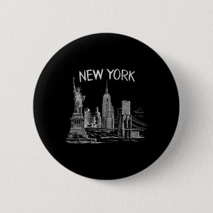 New York For Men Women Ny City Vintage Urban Nyc  6 Cm Round Badge