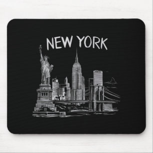 New York For Men Women Ny City Vintage Urban Nyc Mouse Pad