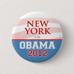 NEW YORK for Obama 2012 6 Cm Round Badge