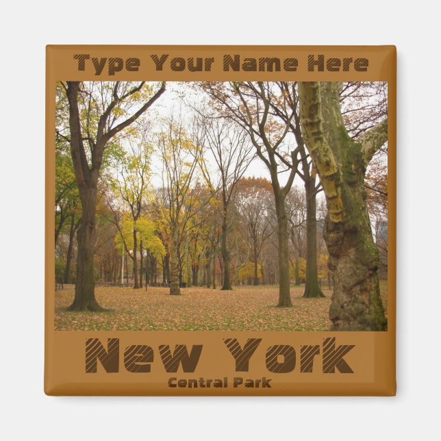 New York Fridge Magnet Personalised NYC Magnet (Front)