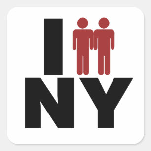 New York Gay Marriage Law Square Sticker