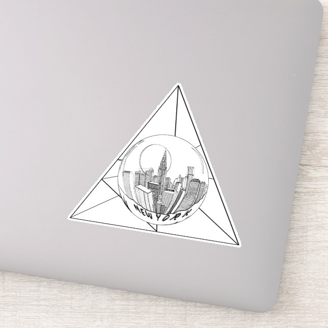 New York Geometric Simple Lines White and Black (Detail)