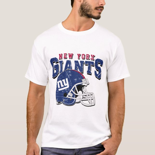 New York Giants Football Helmet T-Shirt (Front)