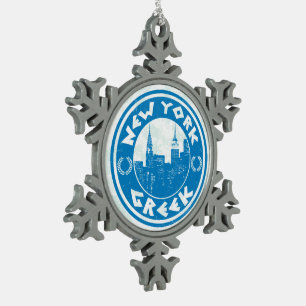 New York Greek American Christmas Tree Ornament