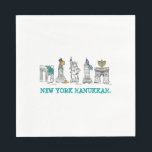 New York Hanukkah Chanukah NYC Jewish Holidays Napkin<br><div class="desc">Napkins feature an original marker illustration of NYC buildings "dressed up" for Hanukkah!

This Chanukah illustration is also available on other products. Don't see what you're looking for? Need help with customisation? Contact Rebecca to have something designed just for you.</div>