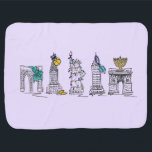 New York Hanukkah NYC Chanukah Buildings Holiday Baby Blanket<br><div class="desc">Features an original pen-and-ink illustration of various New York City landmarks "dressed up" for the Hanukkah holiday season!

Don't see what you're looking for? Need help with customisation? Contact Rebecca to have something designed just for you.</div>