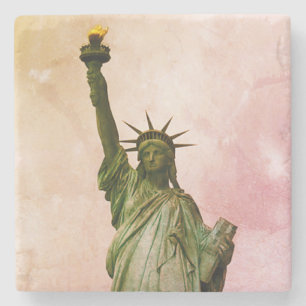 New York Harbour Welcome to NYC - Lady Liberty Stone Coaster