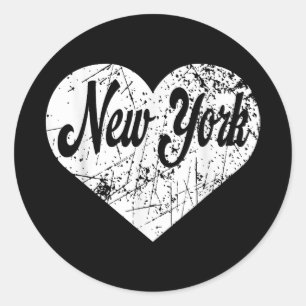 New York Heart  Classic Round Sticker