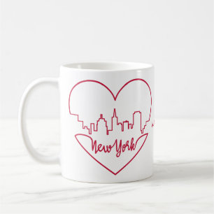 New York Heart custom name mugs