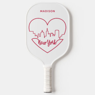 New York Heart custom name Pickleball Paddle