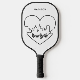 New York Heart custom name Pickleball Paddle