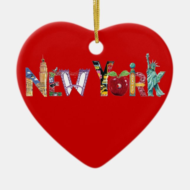 New York Heart Ornament (Front)