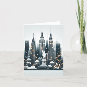 New York Holiday Elegance - Customisable Card