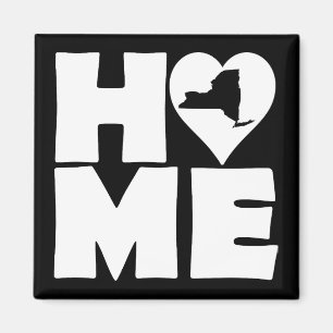 New York Home Heart State Fridge Magnet