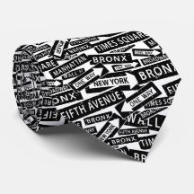 New York Iconic Streets Black and White Patterned