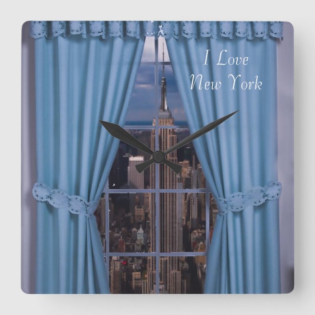New York image for Square Wall Clock (Front)
